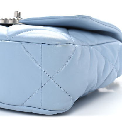 Chanel Lambskin Quilted Medium Chanel 19 Flap Light Blue 10 of 12