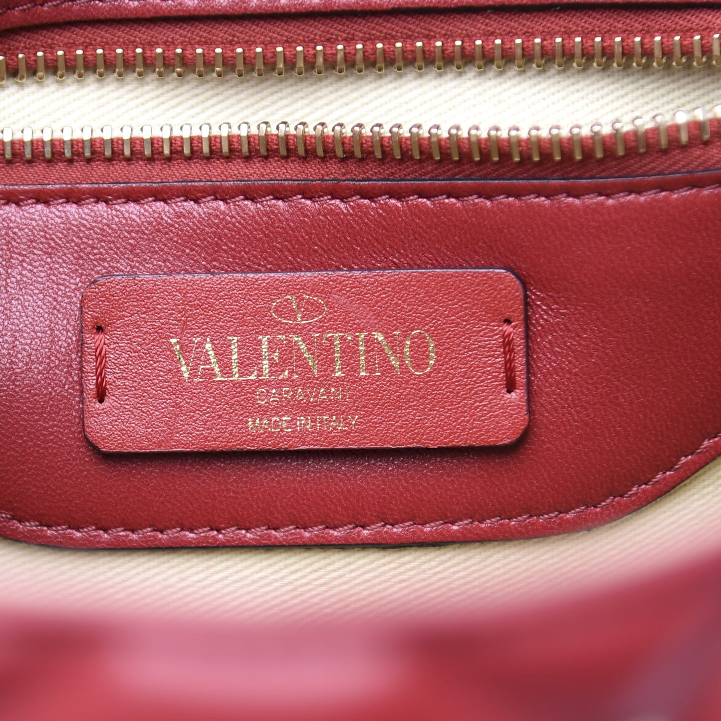 Nappa Medium Candystud Top Handle Bag Rosso Valentino