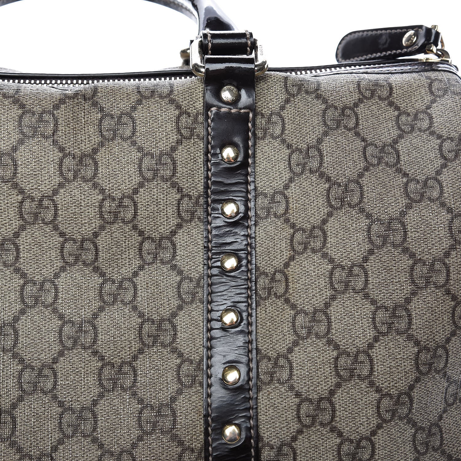 Gucci Monogram Guccissima Hearts Studded Medium Joy Boston Dark Brown 25 of 26