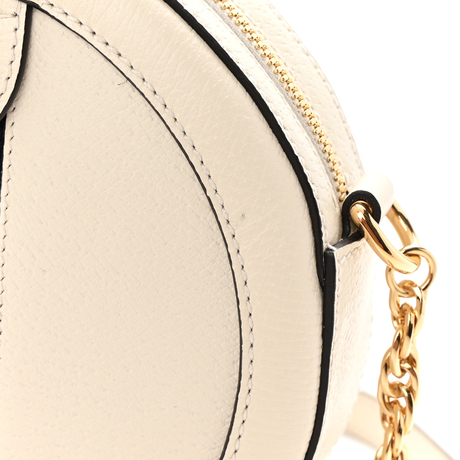 Gucci Textured Calfskin Web Mini Ophidia Round Shoulder Bag Mystic White 12 of 12