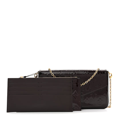 Louis Vuitton Vernis Pochette Felicie Chain Wallet Amarante 3 of 15