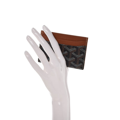 Goyard Goyardine Saint Sulpice Card Holder Black Gold 2 of 7
