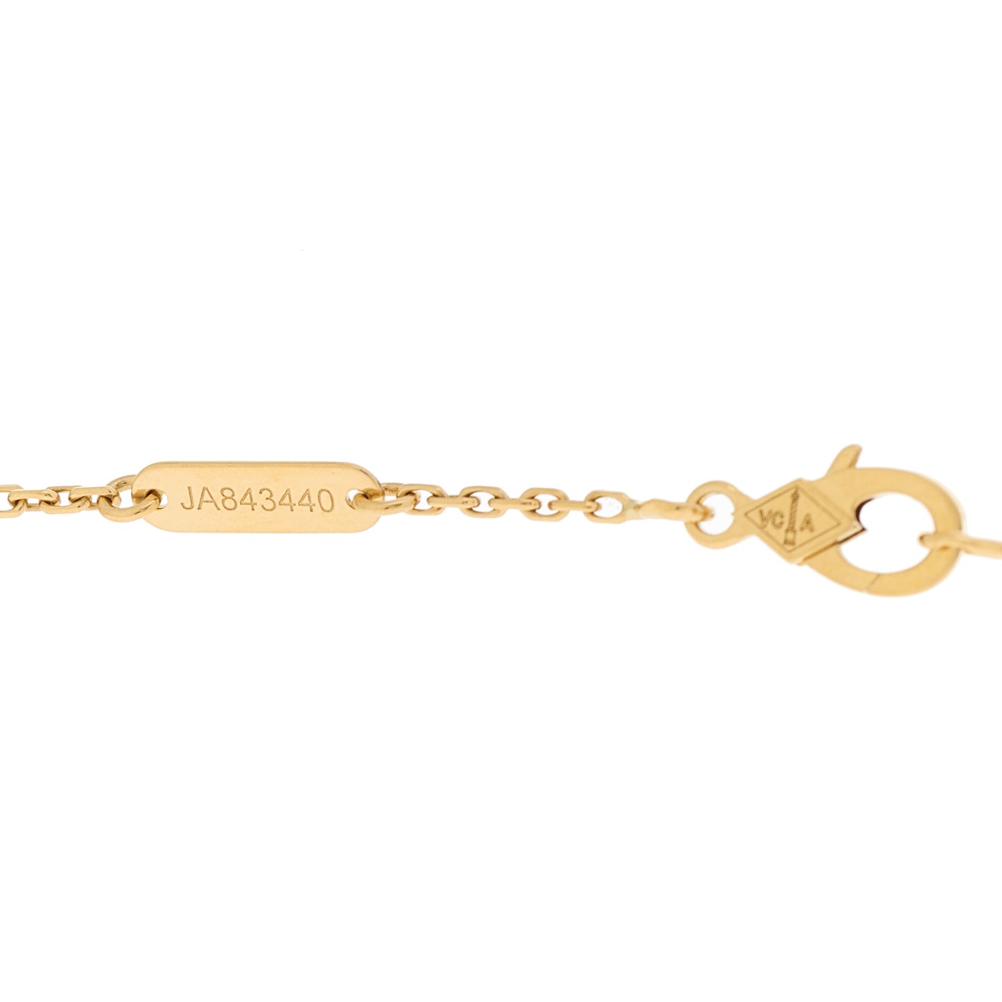 18K Yellow Gold Malachite Vintage Alhambra Pendant Necklace