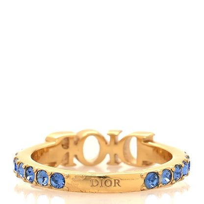 Christian Dior Metal Crystal Dio(R)evolution Ring L 55 7.25 Blue 3 of 4