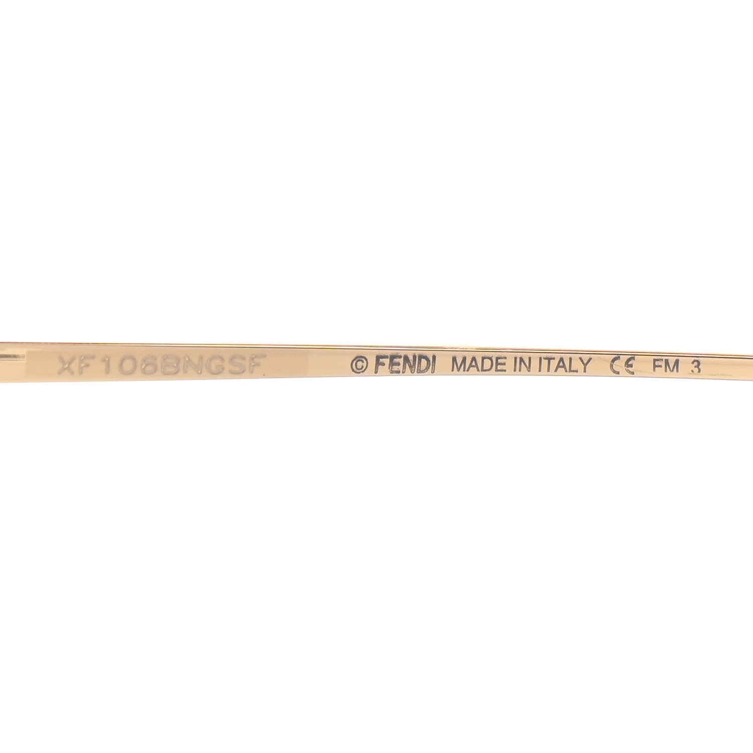 Fendi Metal Fendi Forever Aviator Sunglasses FF0407/G/S Gold 4 of 6