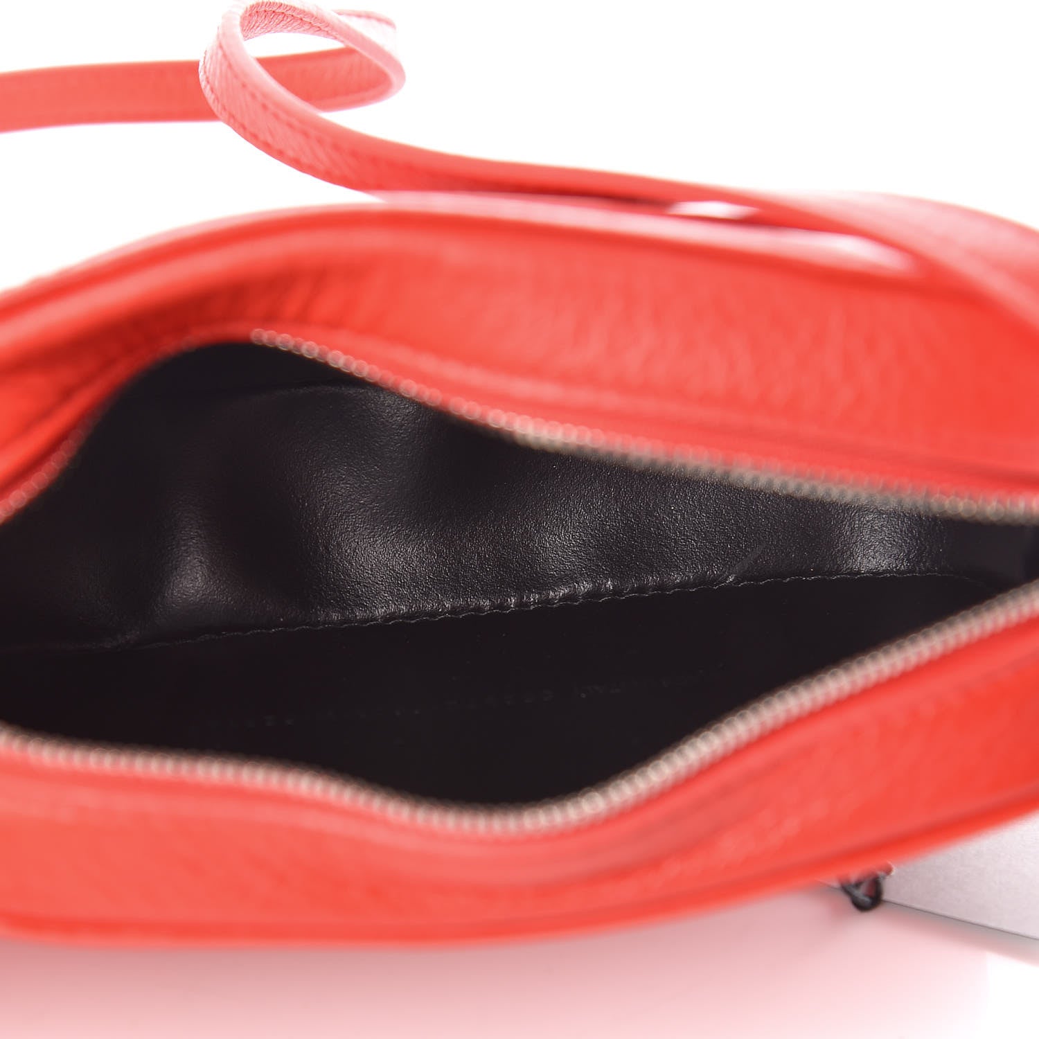Balenciaga Smooth Calfskin Logo XS Everyday Camera Bag Vivid Red Black 5 of 10