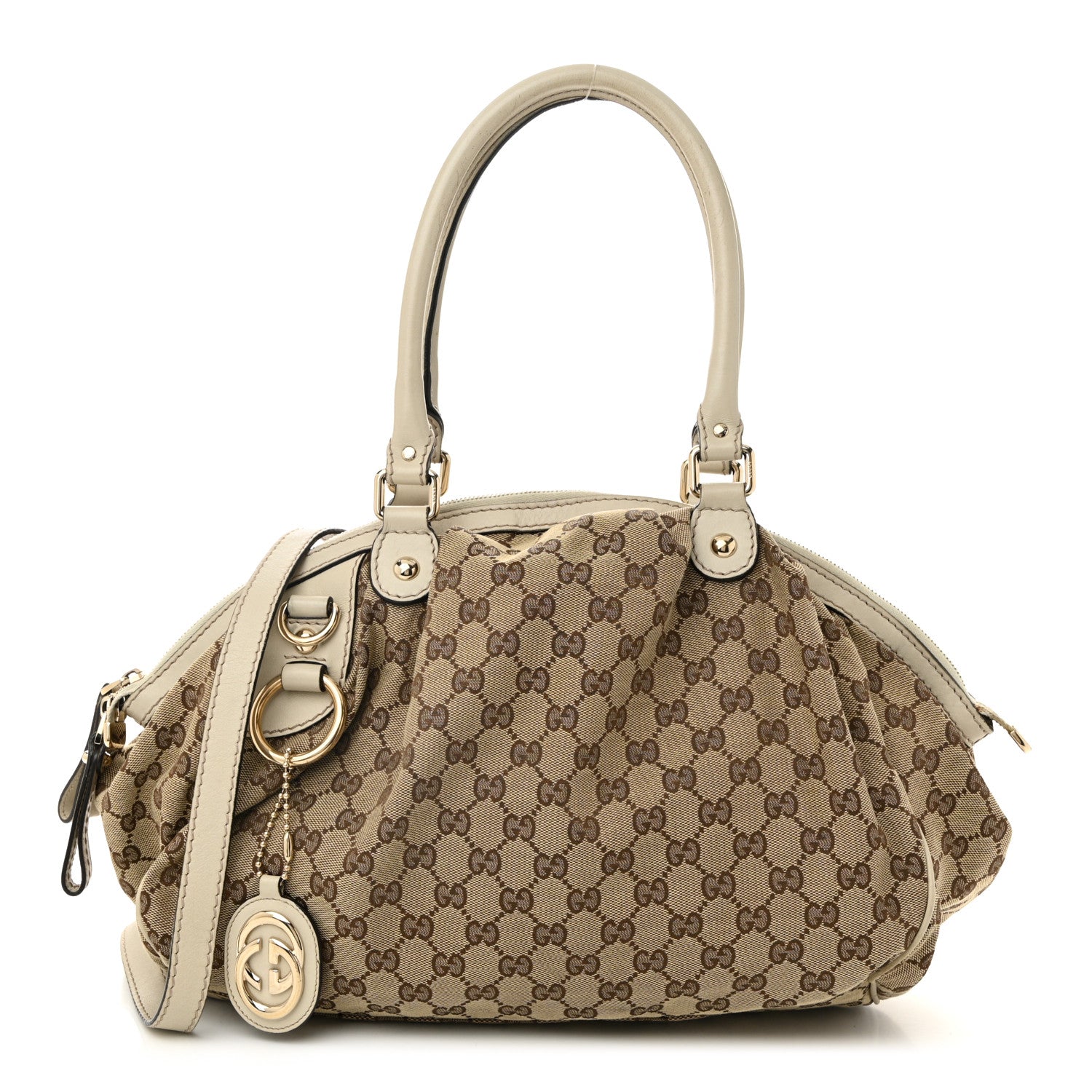 Gucci Monogram Medium Sukey Boston Off White 1 of 13