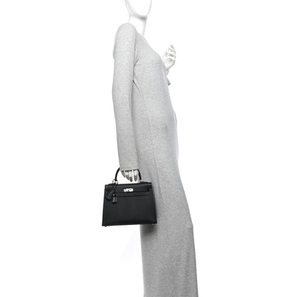 Hermes Epsom Kelly Sellier 25 Black 2 of 10