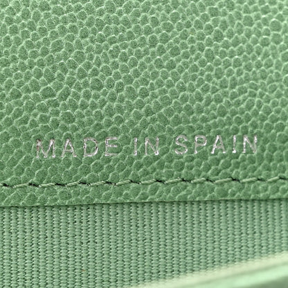 Chanel Caviar Quilted Boy Flap Card Holder Light Green 7 of 11