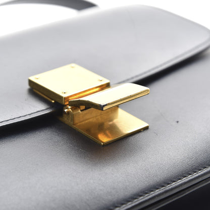 Celine Box Calfskin Medium Classic Box Flap Bag Navy 10 of 10