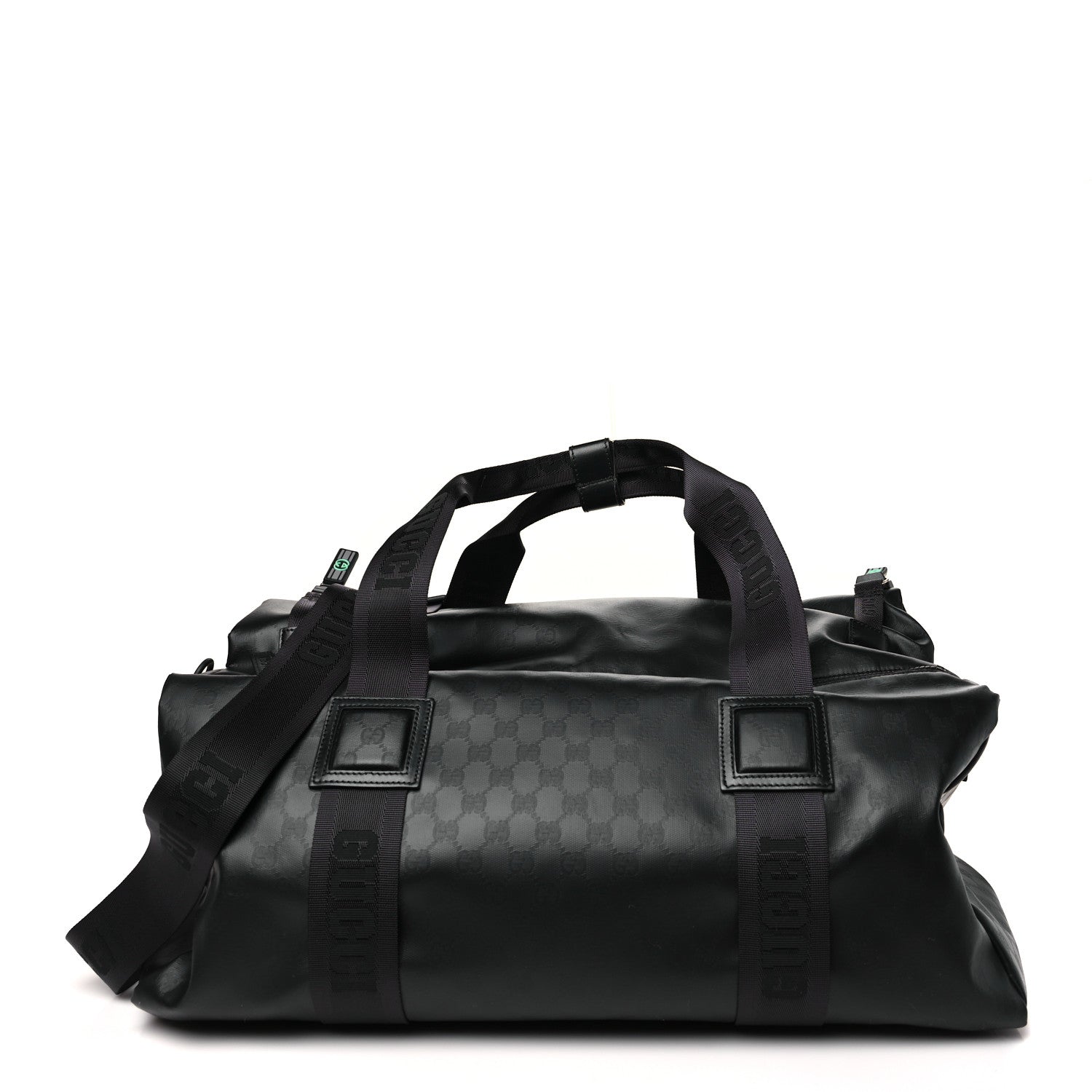 Gucci Econyl Nylon Monogram Duffle Bag Blue Black 1 of 7