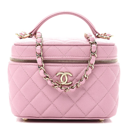 Chanel Caviar Quilted Small CC Vanity Case Pink 1 of 11