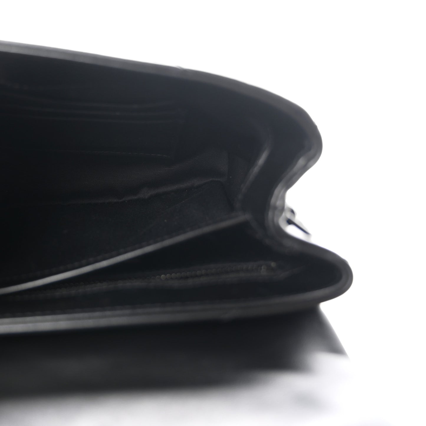 Calfskin Y Quilted Monogram Monochrome Toy Loulou Crossbody Bag Black