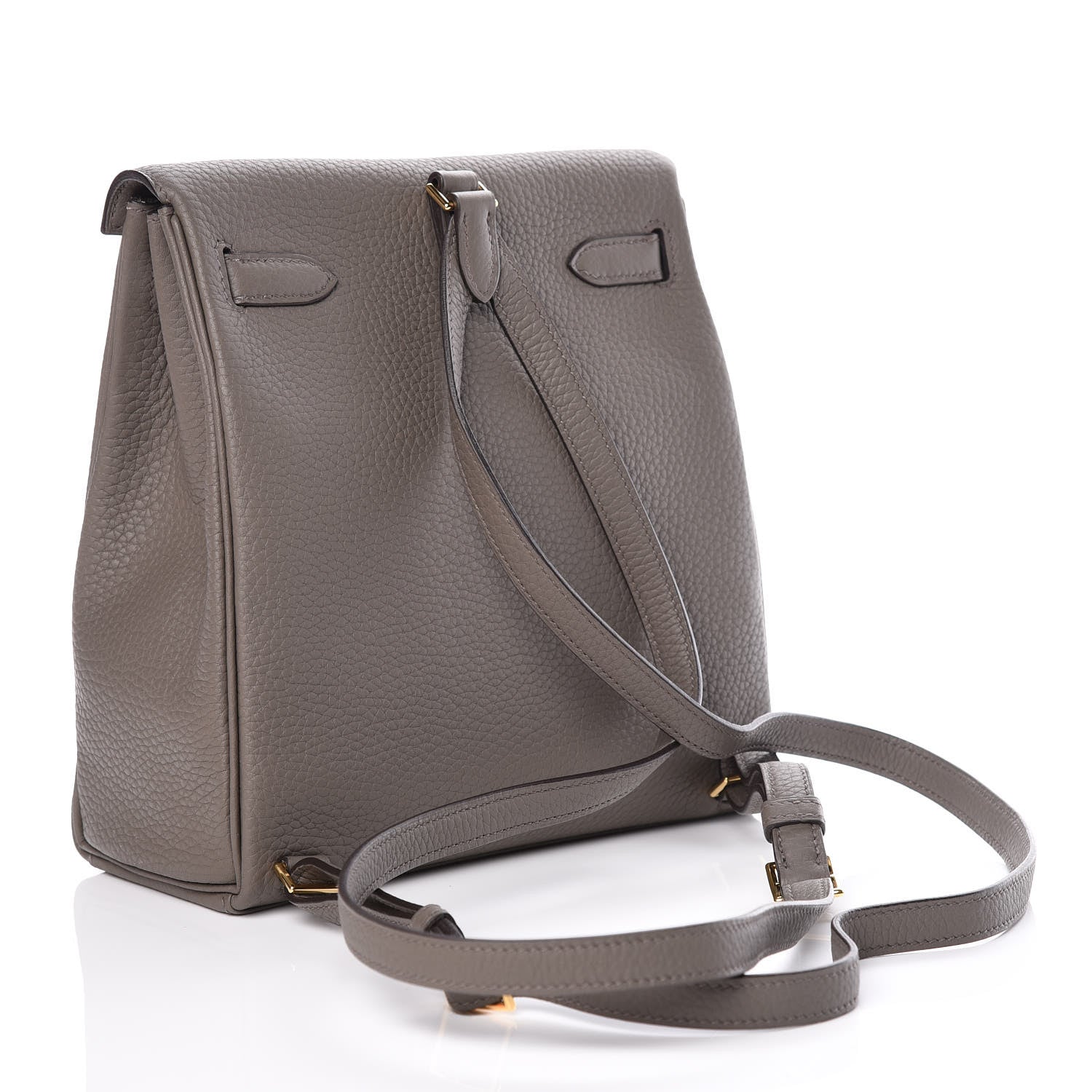 Hermes Taurillon Clemence Kelly Ado Backpack Etain 3 of 8