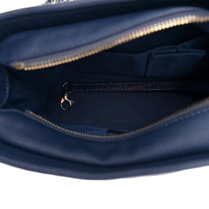 Chanel Patent Goatskin Quilted Small Gabrielle Hobo Blue 5 of 11