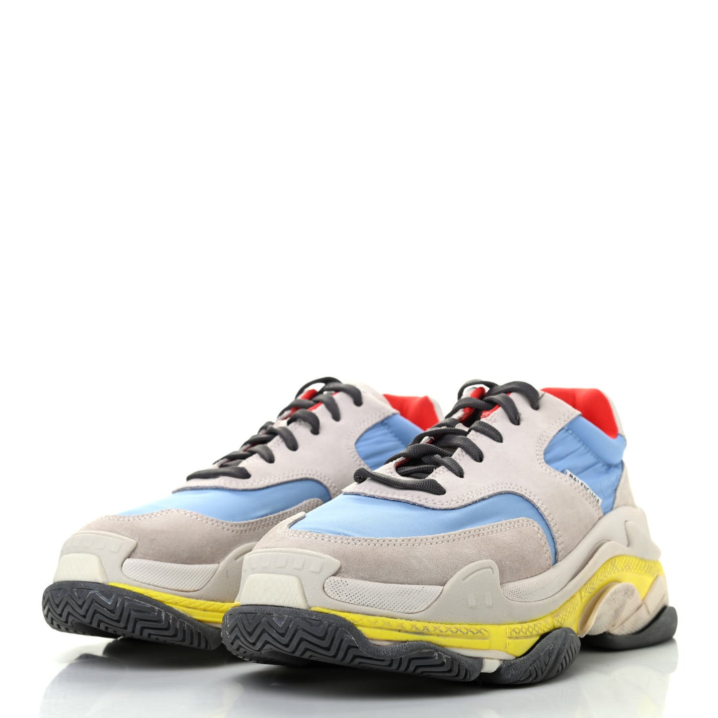 Nylon Suede Womens Triple S 2.0 Sneakers 39 Gris Bleu Rouge