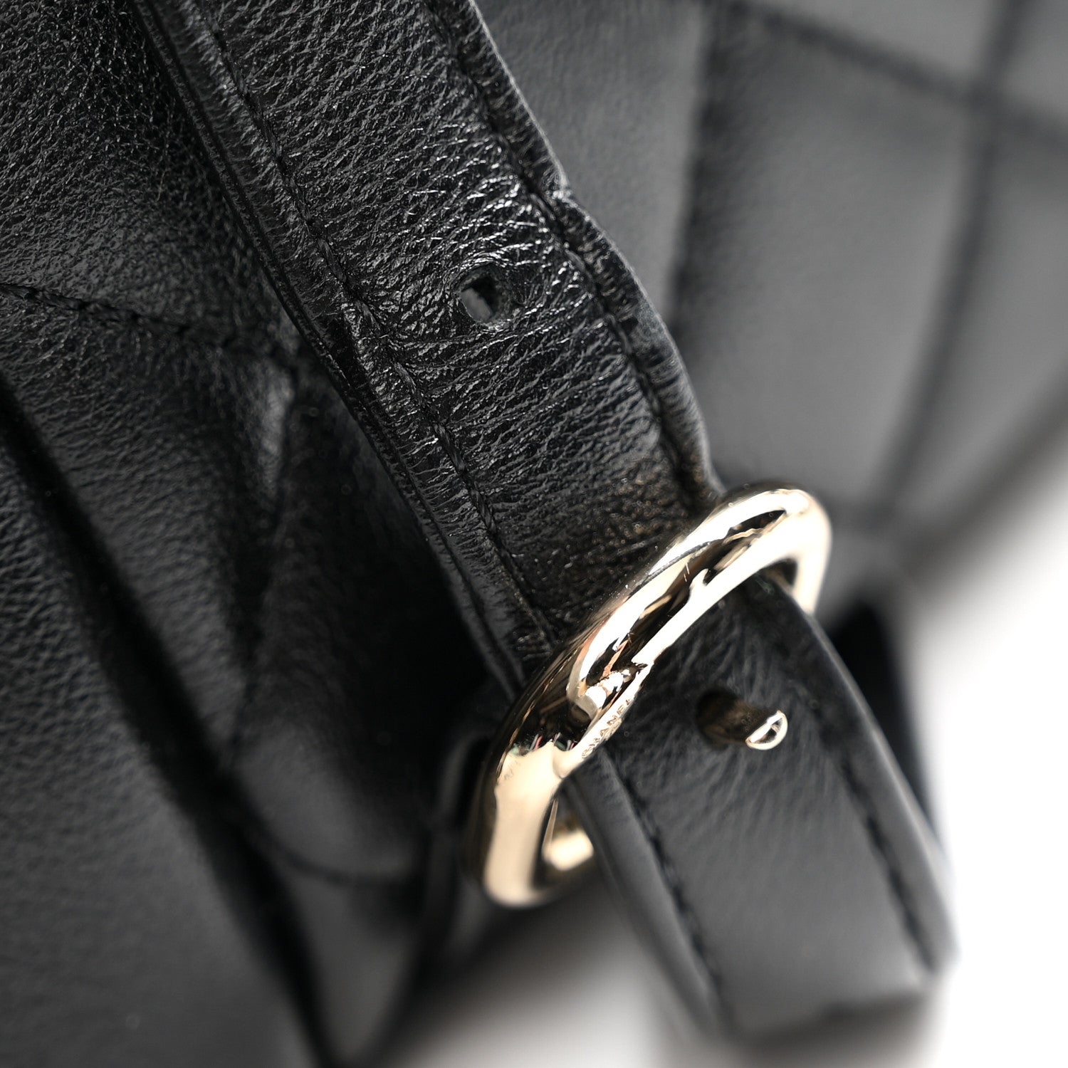 Chanel Shiny Caviar Quilted Medium Duma Pockets Drawstring Backpack Black 12 of 12