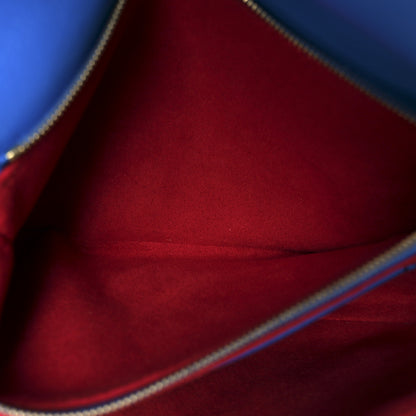 Louis Vuitton Lambskin Embossed Monogram Vuittamins Pochette Coussin Blue Red 5 of 10