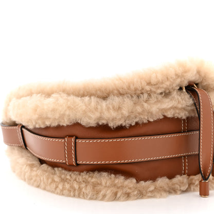 Chloe Calfskin Shearling Medium Marcie Saddle Bag Bag Tan 10 of 13