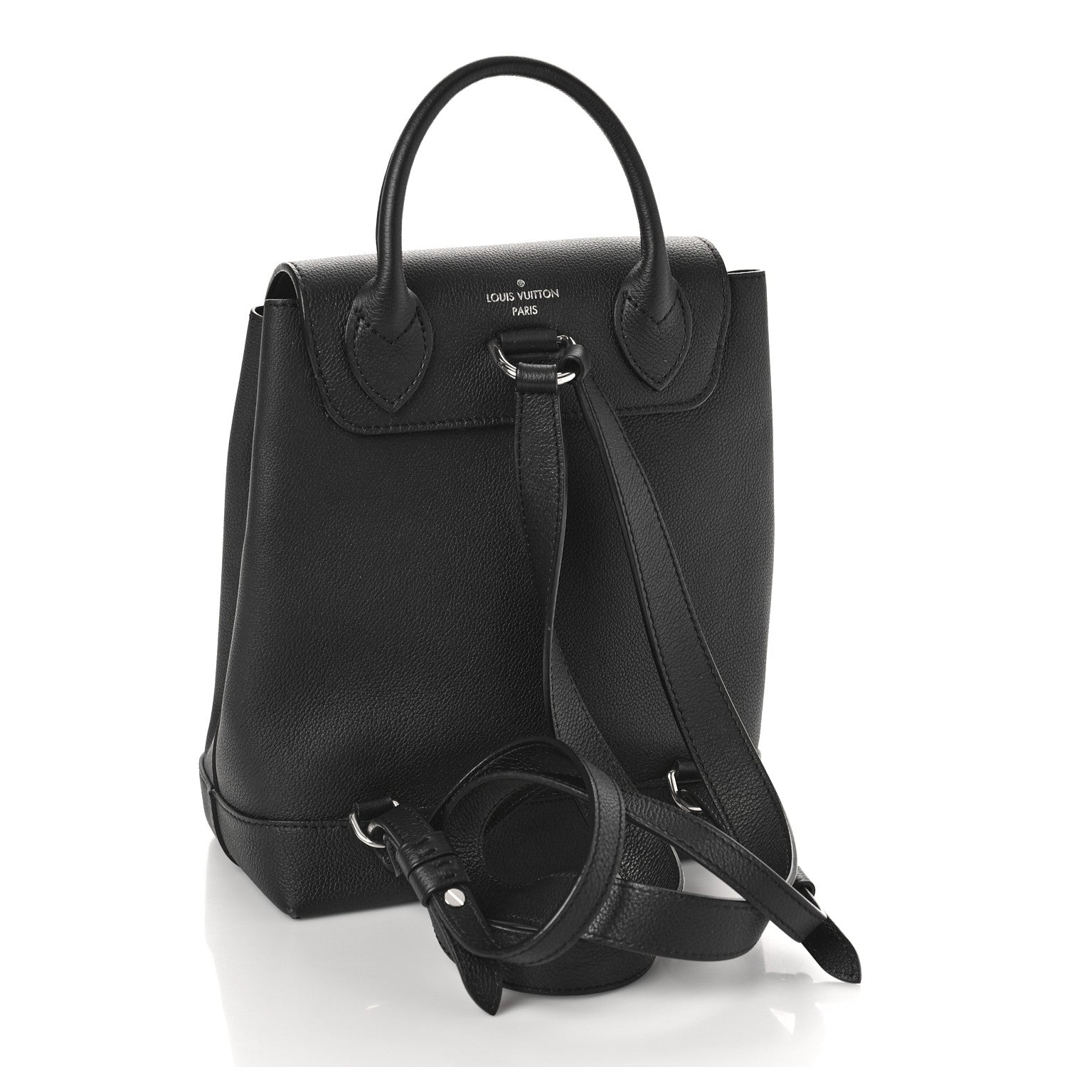 Louis Vuitton Calfskin Lockme Backpack Black 3 of 8