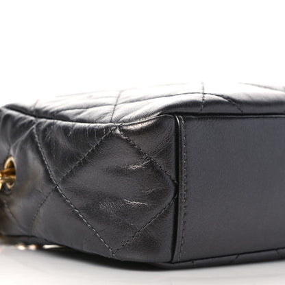 Chanel Metallic Calfskin Pearl Quilted CC Mini Camera Case Ruthenium 8 of 10