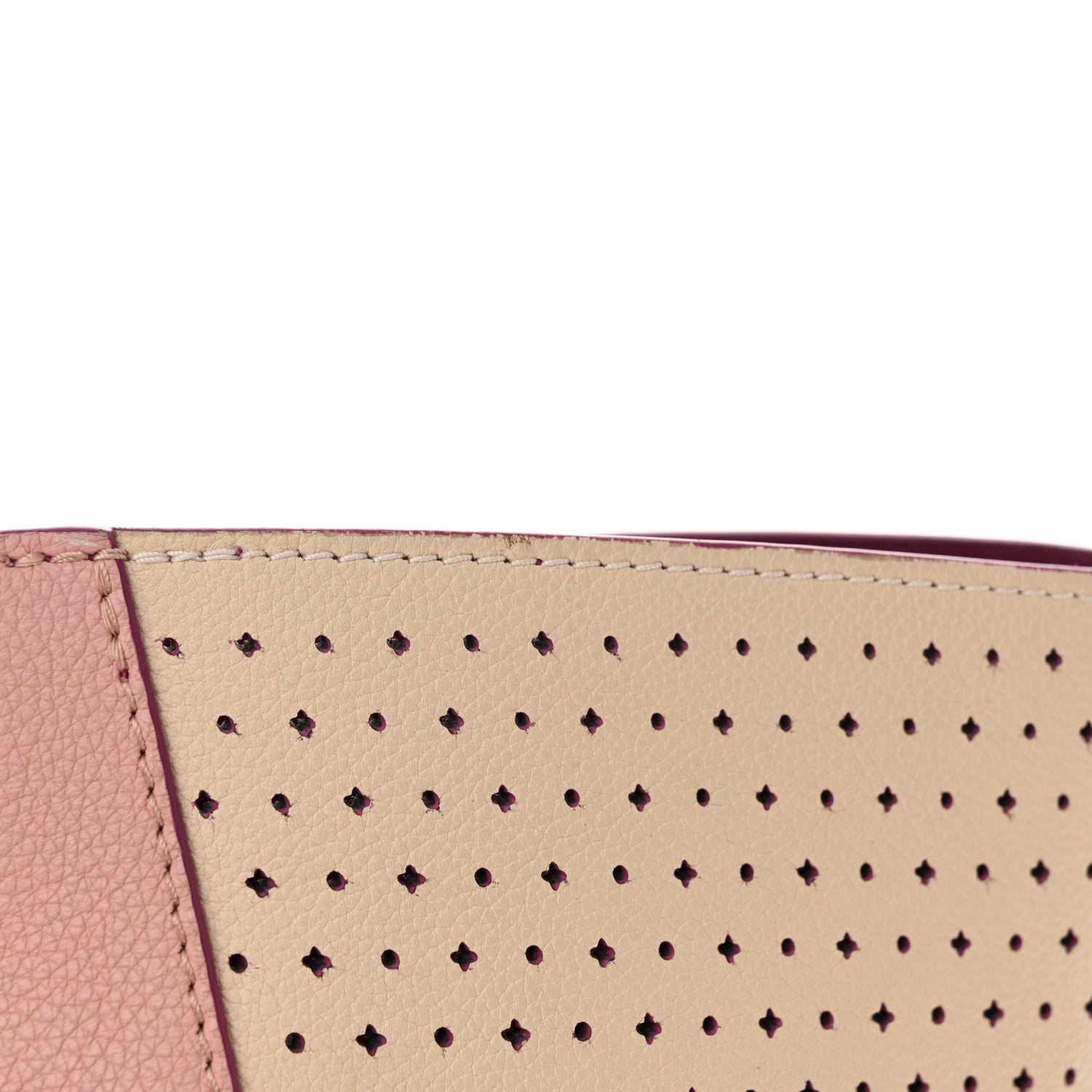 Louis Vuitton Calfskin Perforated Lockme Cabas Rose Poudre Creme 12 of 18