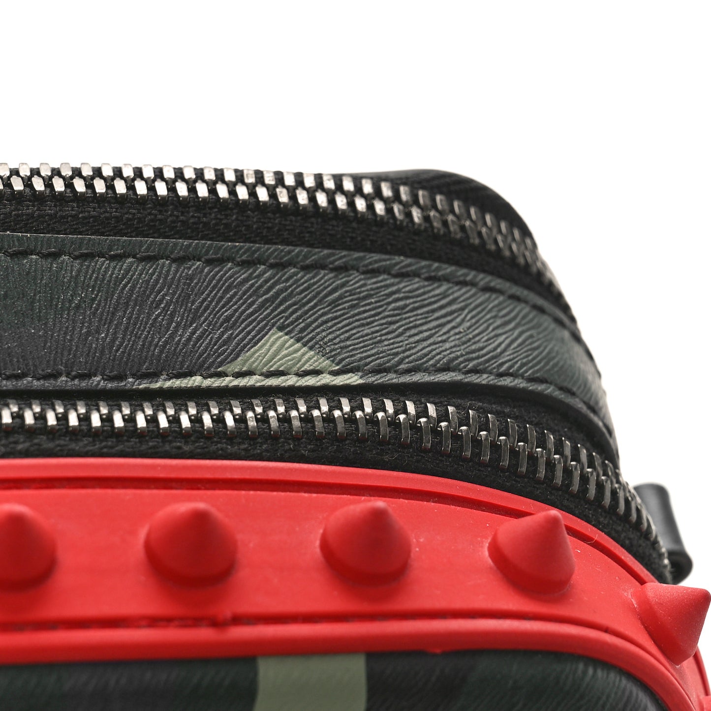 Calfskin Loubi Camouflage Gomme Spikes Loubitown Crossbody Multicolor