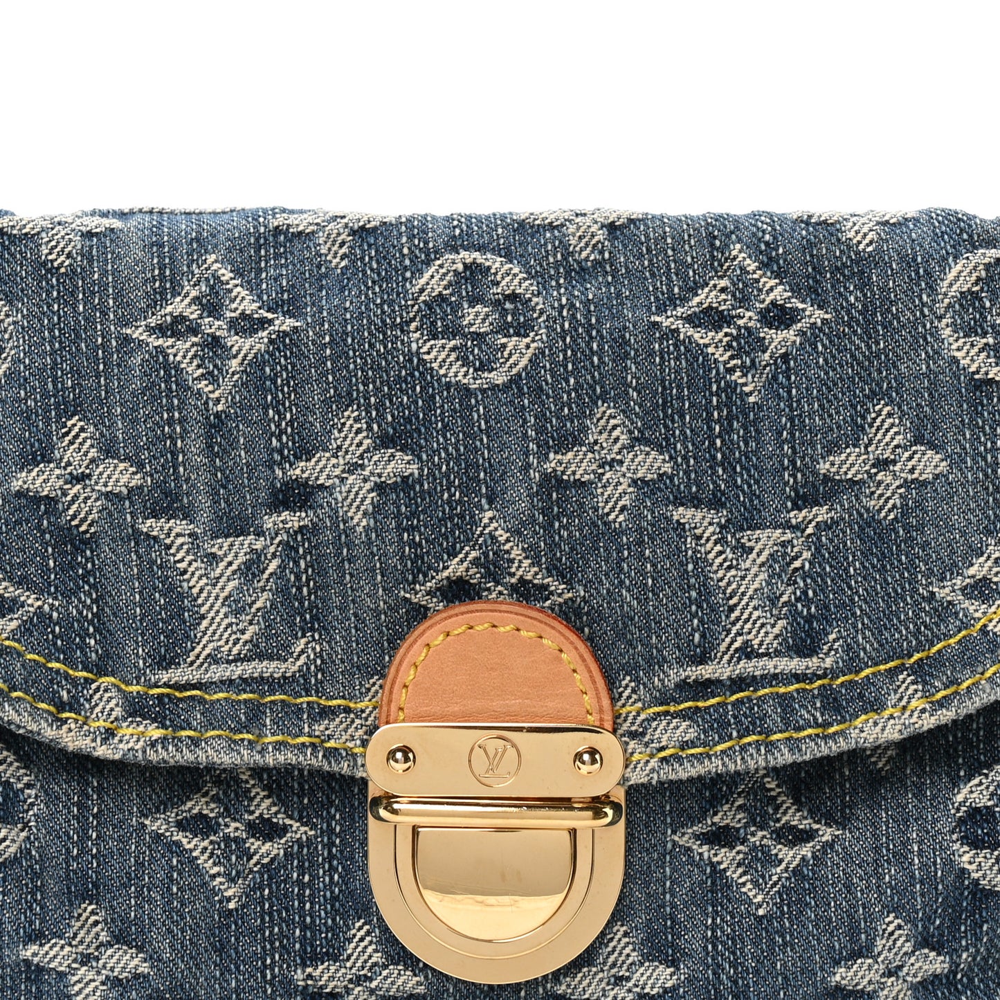 Monogram Denim Mini Pleaty Blue