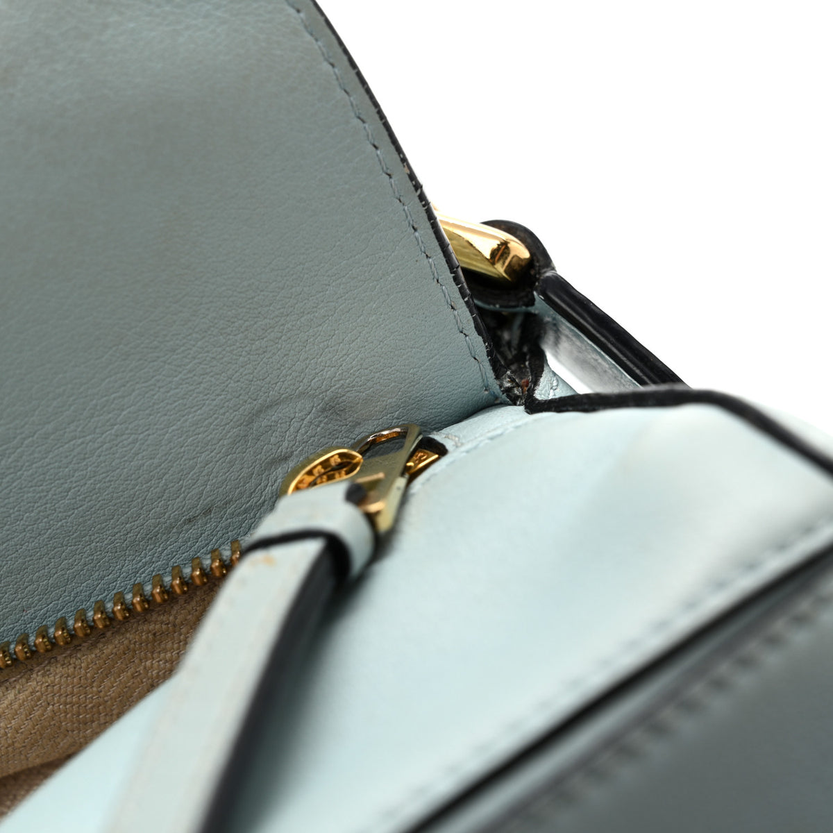 Loewe Calfskin Small Puzzle Bag Light Blue 13 of 13