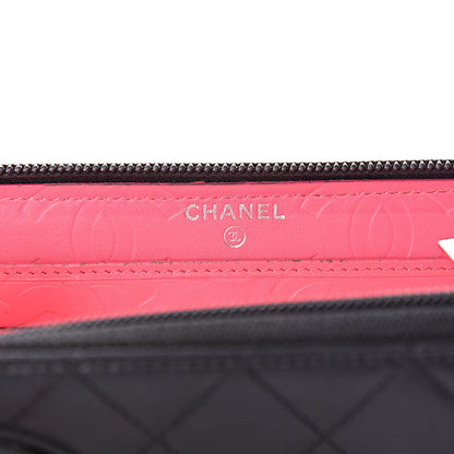 Chanel Calfskin Quilted Cambon Large Gusset Zip Around Wallet Black 6 of 11