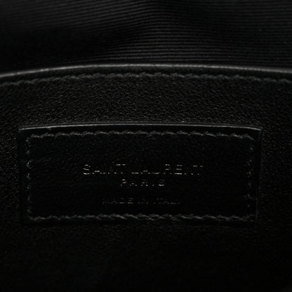 Saint Laurent Sheepskin Matelasse Large Monogram College Satchel Light Grey 6 of 16