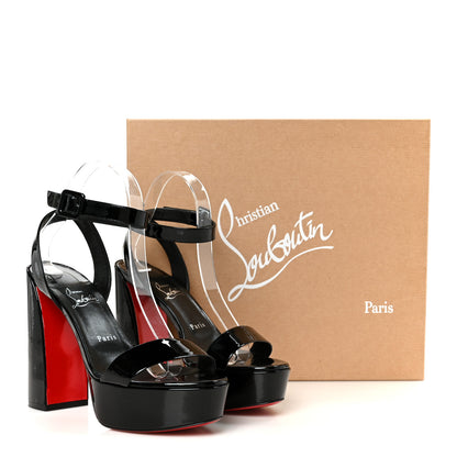 Christian Louboutin Patent Movida Sabina 130 Sandals 39.5 Black 9 of 9