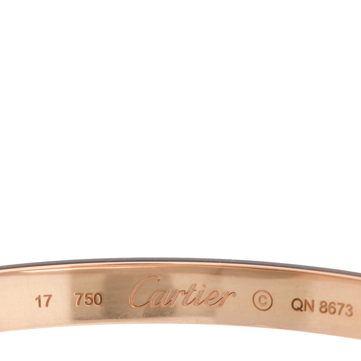Cartier 18K Pink Gold LOVE Bracelet 17 4 of 5