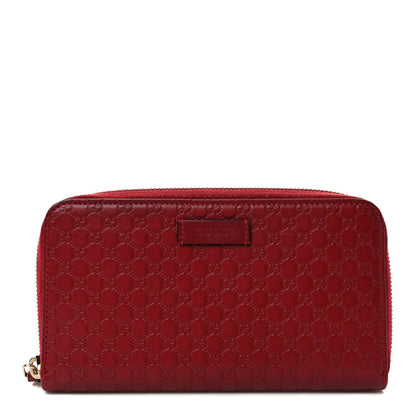 Gucci Microguccissima Zip Around Wallet Red 1 of 7