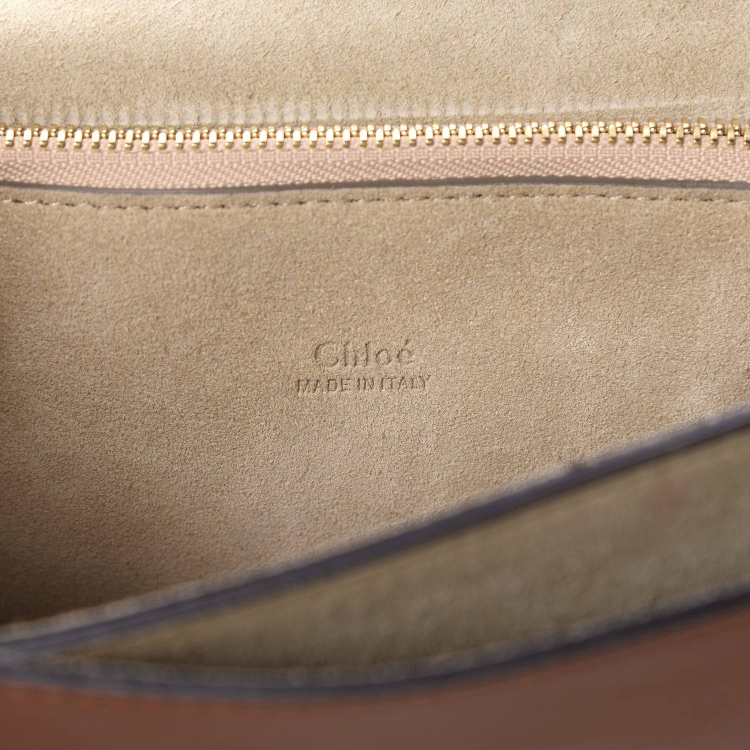 Chloe Suede Calfskin Medium Faye Shoulder Bag Tobacco 8 of 10