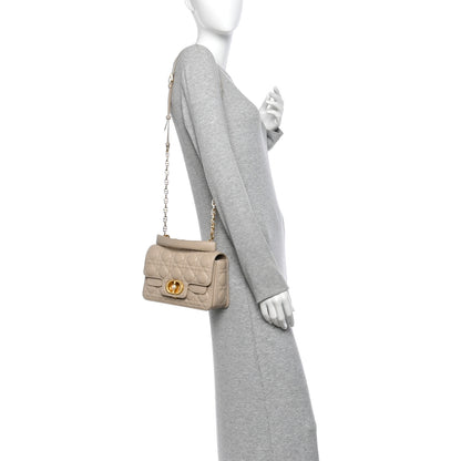 Christian Dior Lambskin Cannage Small Jolie Top Handle Bag Powder Beige Latte 2 of 10