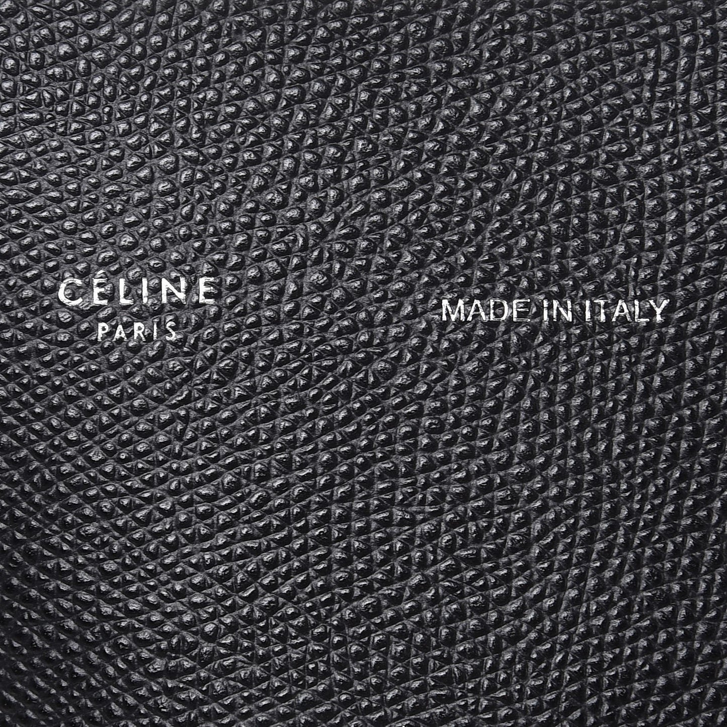 Grained Calfskin Small Vertical Cabas Black