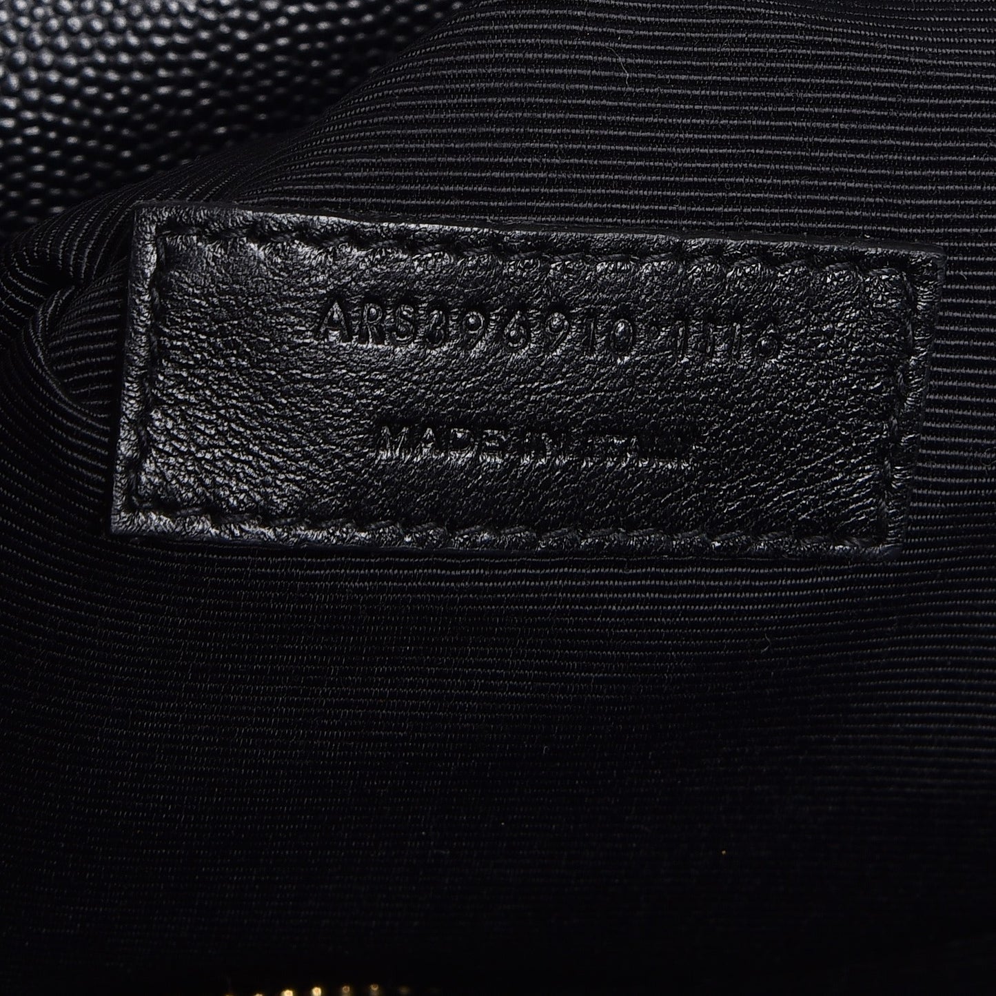 Grain De Poudre Matelasse Chevron Large Monogram Satchel Black