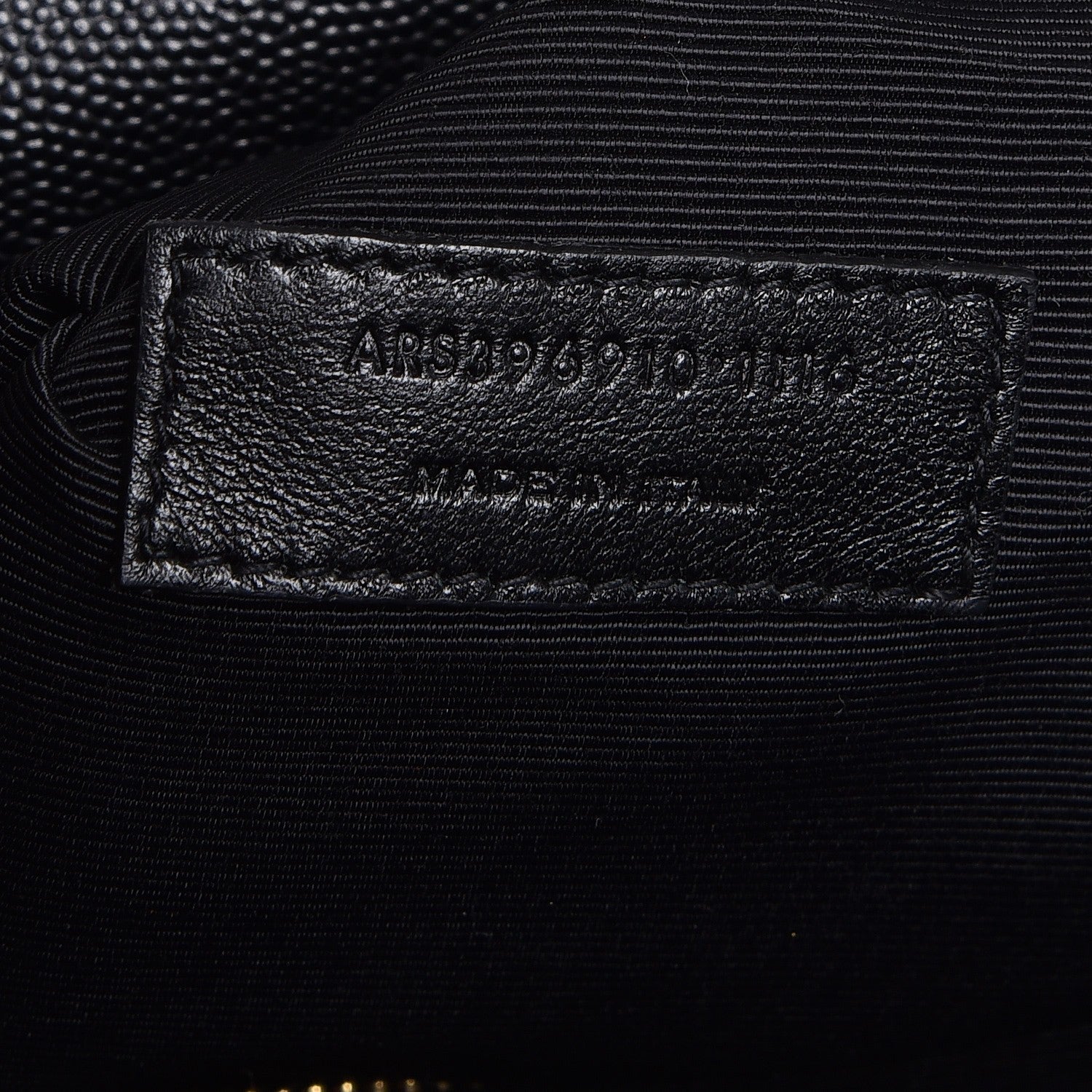 Saint Laurent Grain De Poudre Matelasse Chevron Large Monogram Satchel Black 7 of 7
