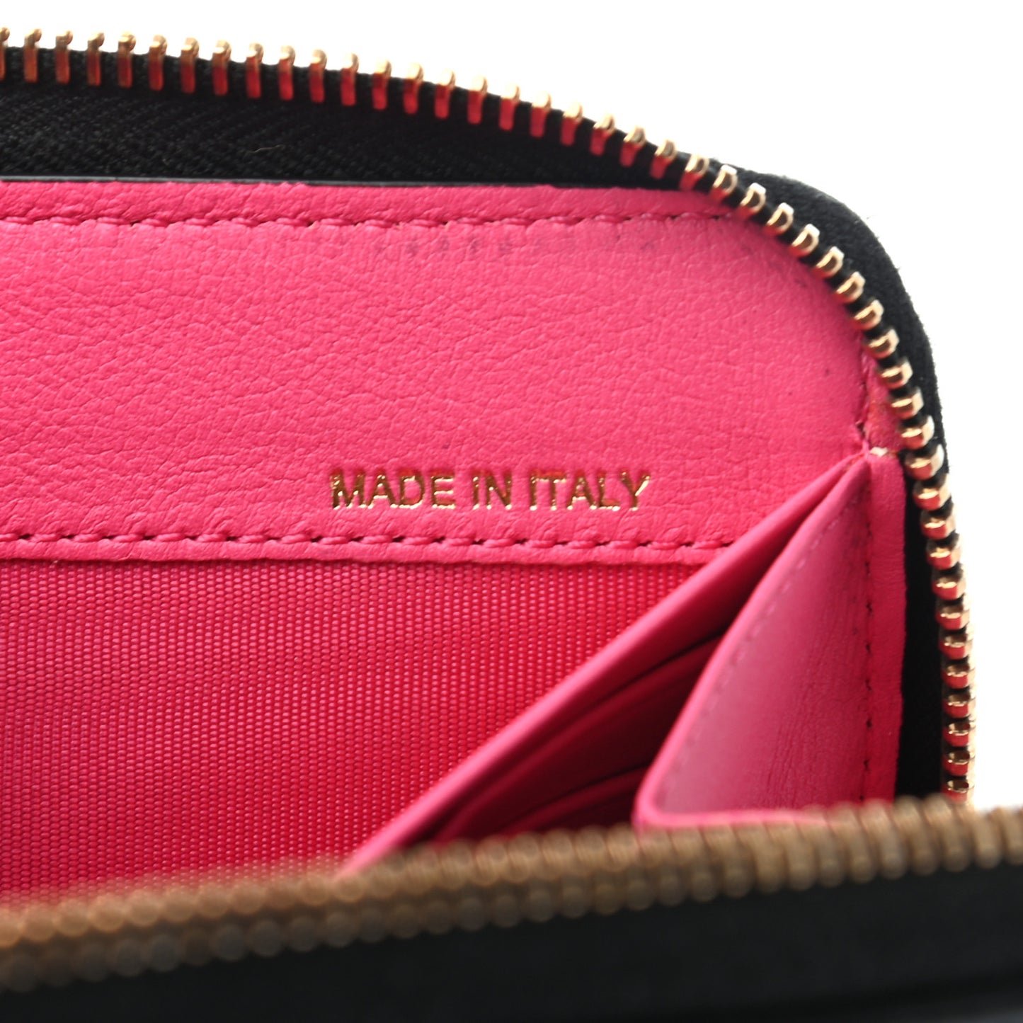 Vitello Rockstud Print Zip Around Wallet Black Peony