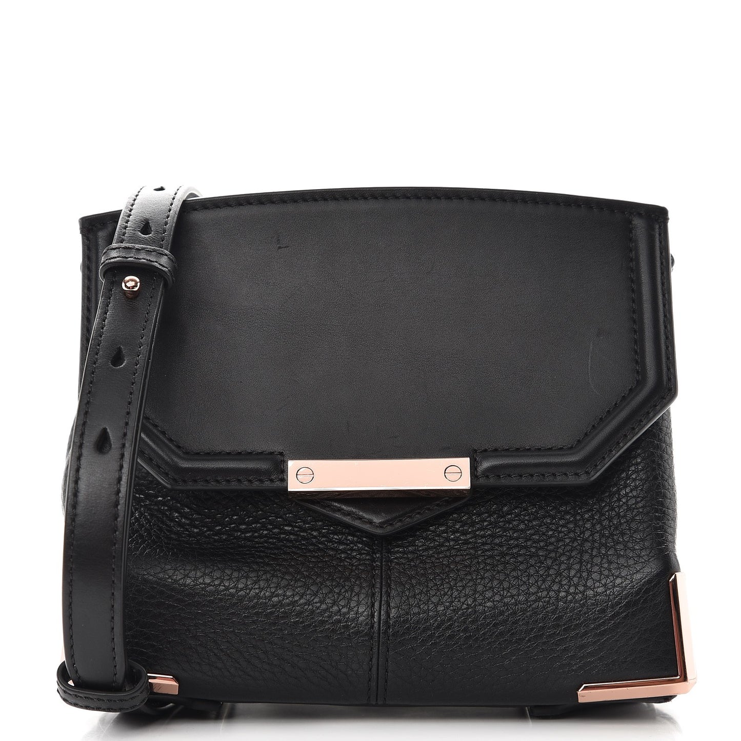 Calfskin Small Marion Soft Black Rose Gold Hardware