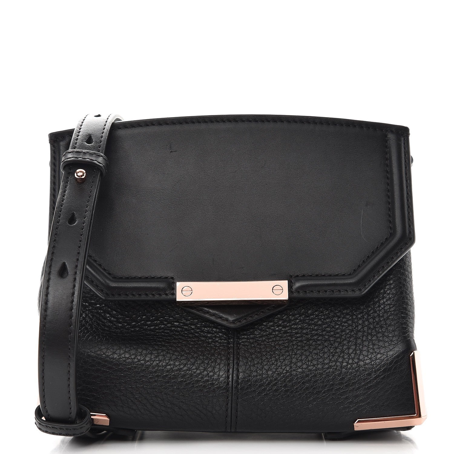 Alexander Wang Calfskin Small Marion Soft Black Rose Gold Hardware 1 of 9