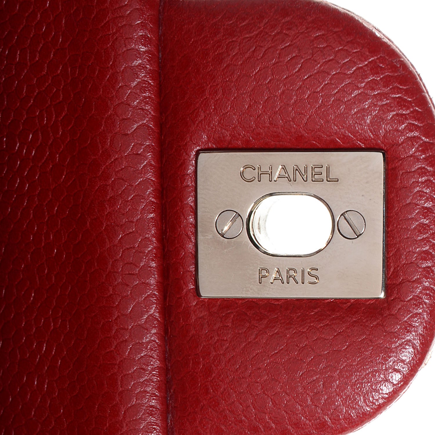Chanel Caviar Quilted Medium Double Flap Dark Red 8 of 10