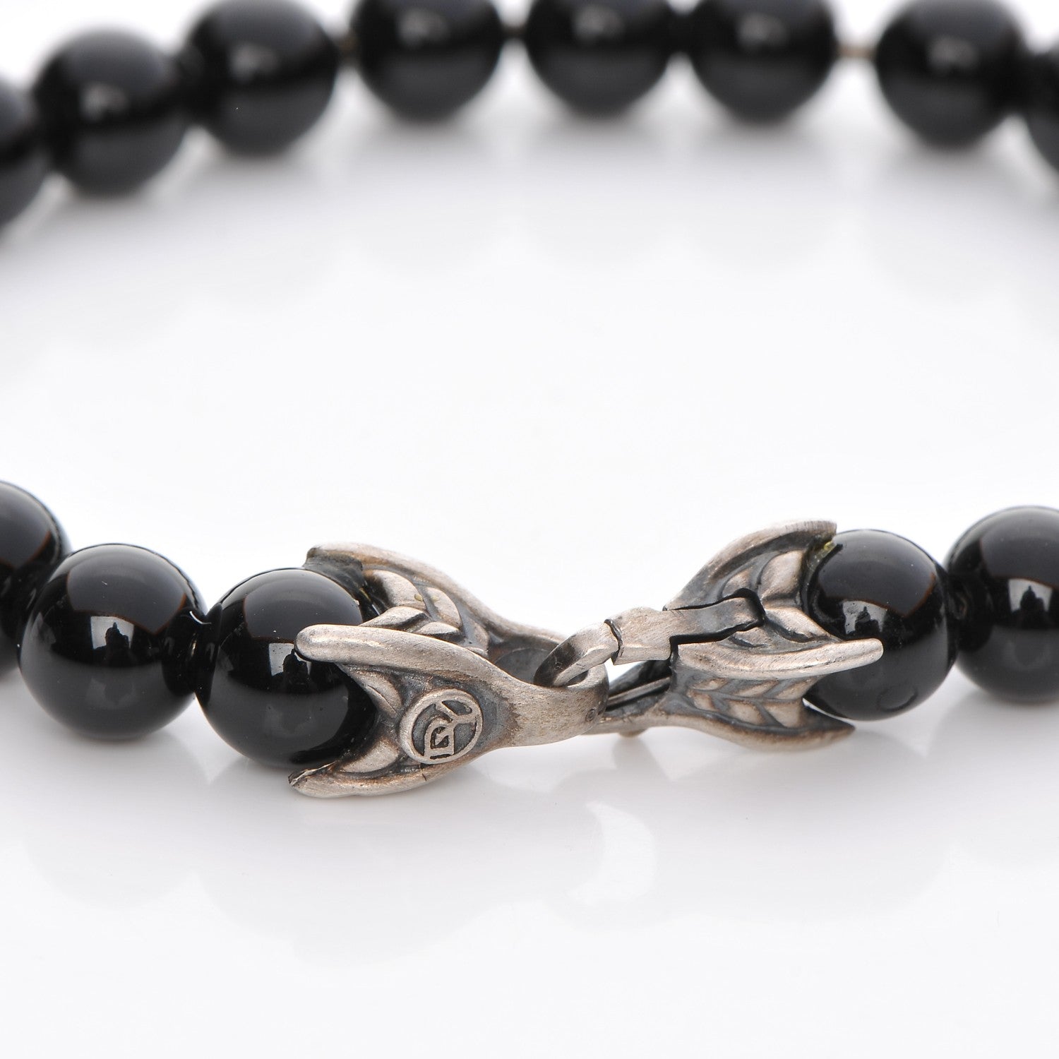 David Yurman Sterling Silver 8mm Spiritual Beads Black 4 of 4