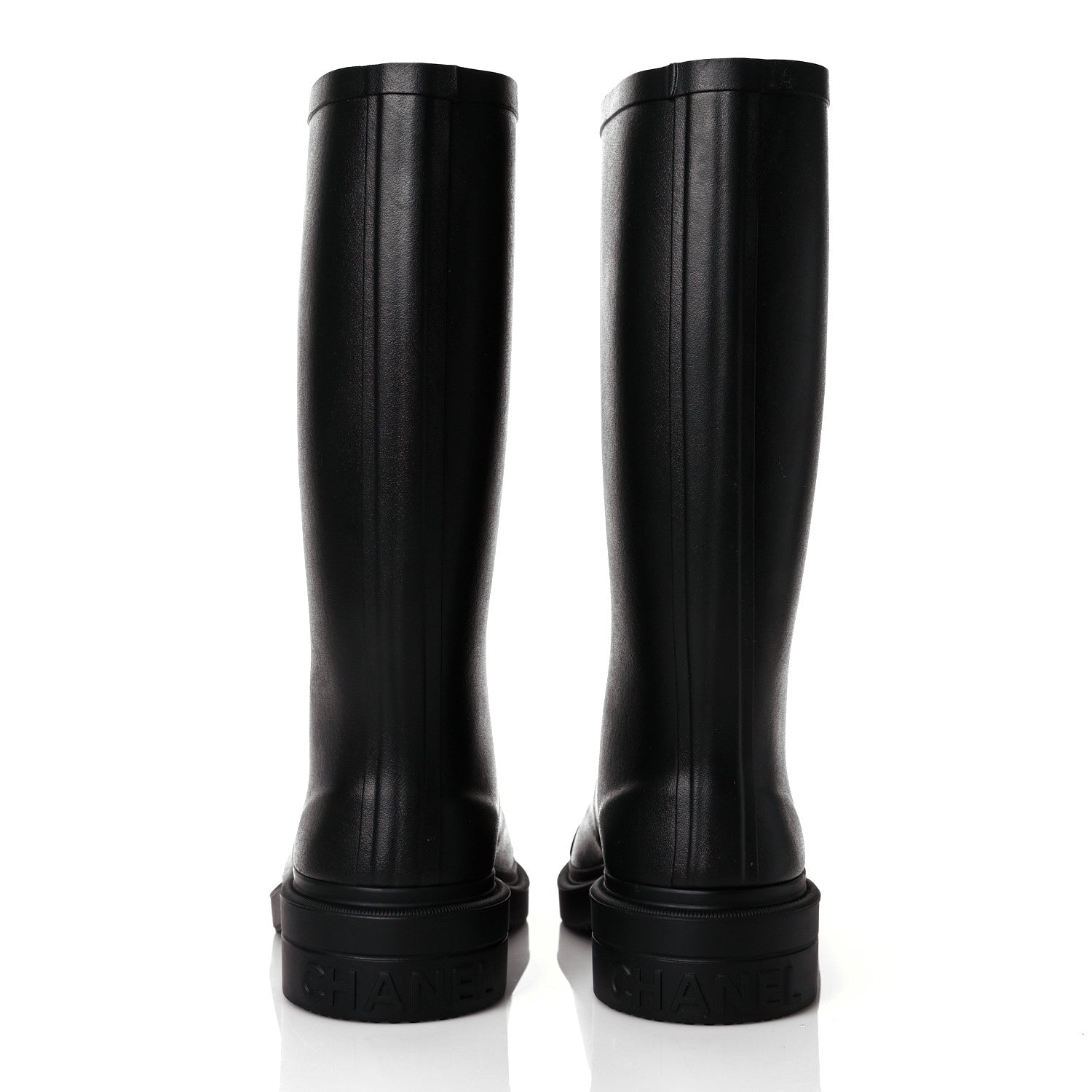Chanel Caoutchouk CC High Boots 36 Black 5 of 9