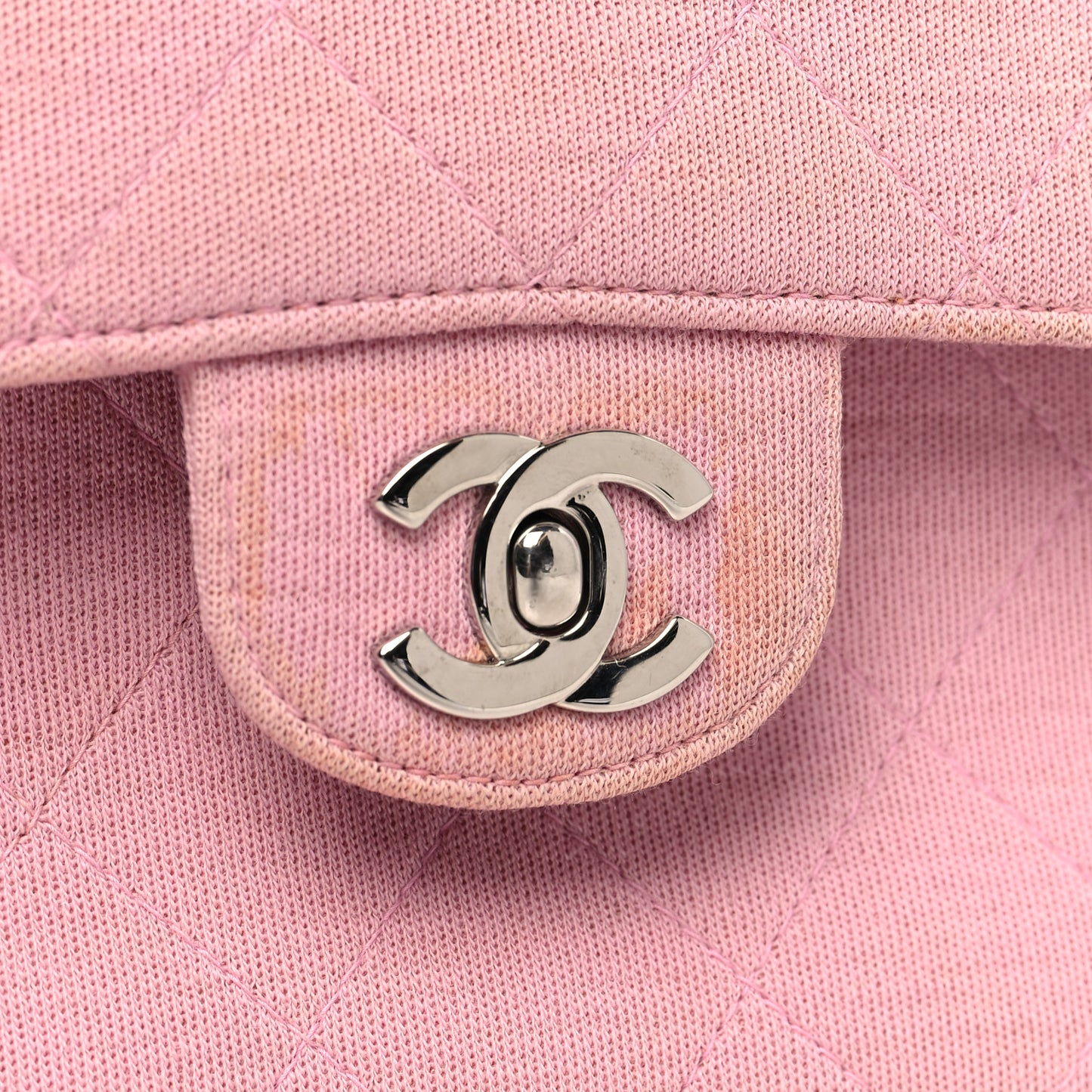 Jersey Quilted Small Single Flap Pink