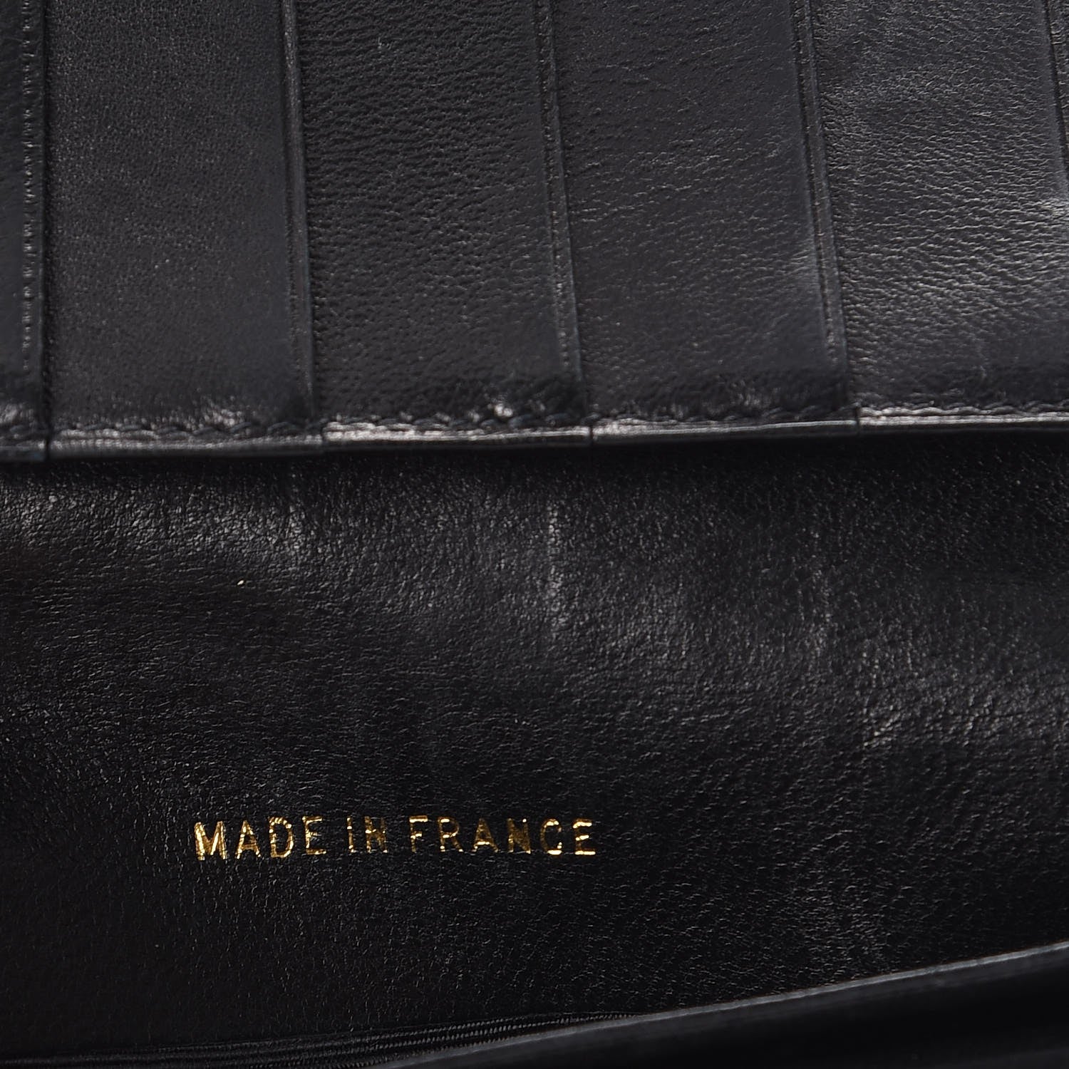 Chanel Lambskin Diamond Stitched French Wallet Black 7 of 11