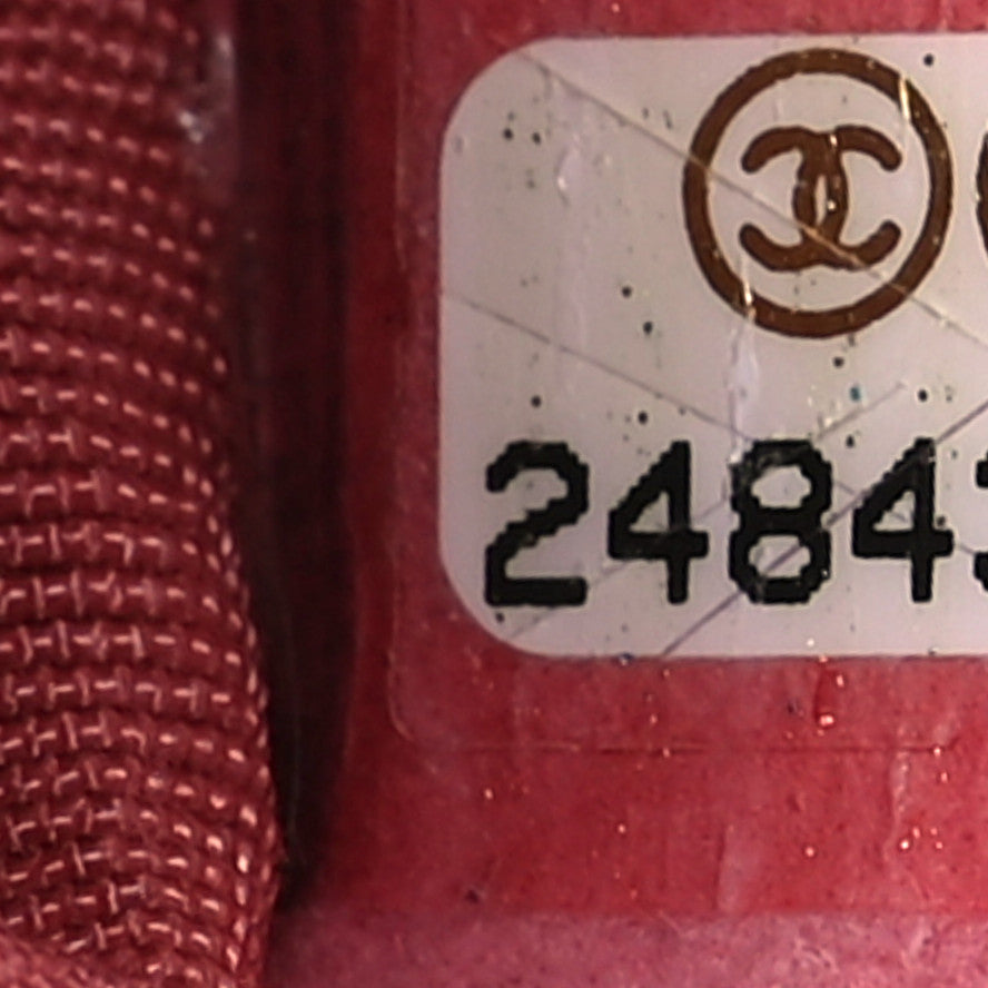 Calfskin Chevron Quilted Mini Statement Flap Pink