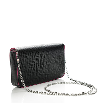 Louis Vuitton Epi Pochette Felicie Black Hot Pink 3 of 6