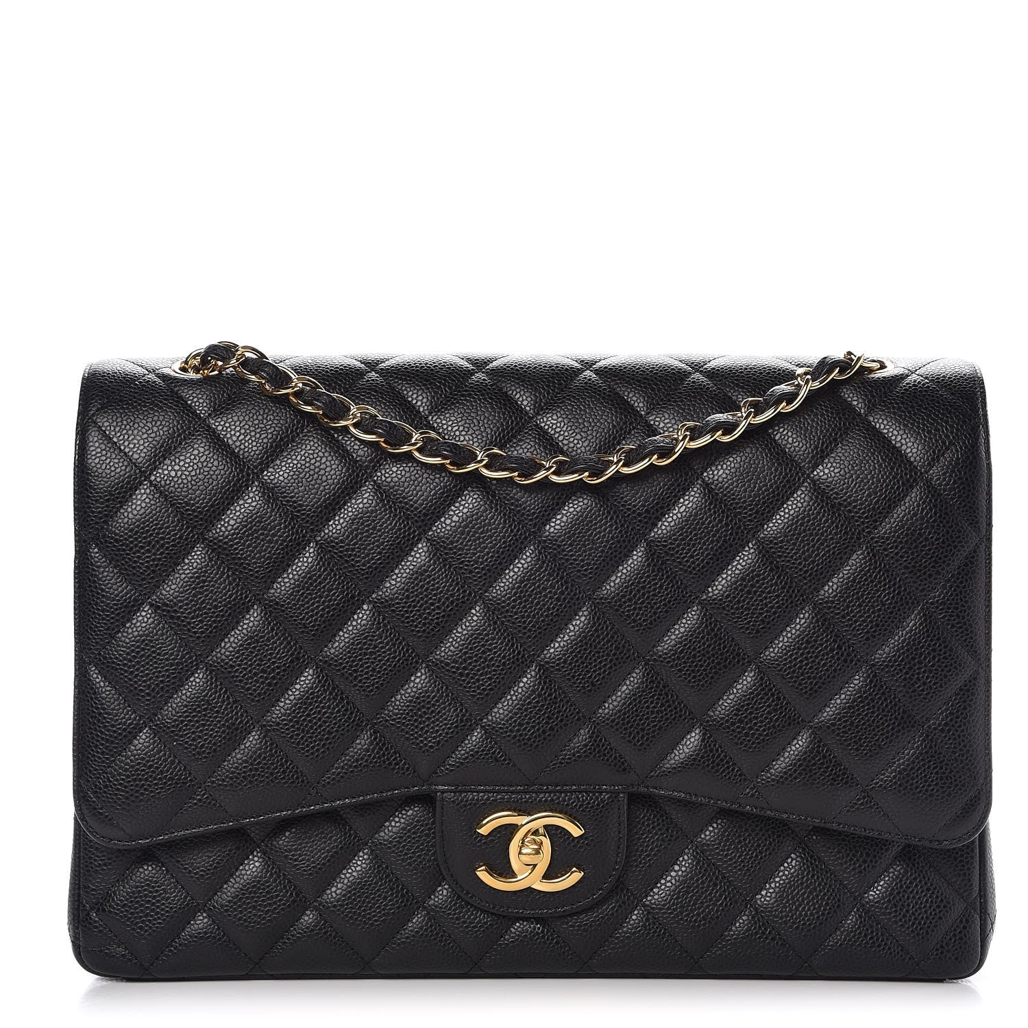 Chanel Caviar Quilted Maxi Double Flap Black 1 of 9